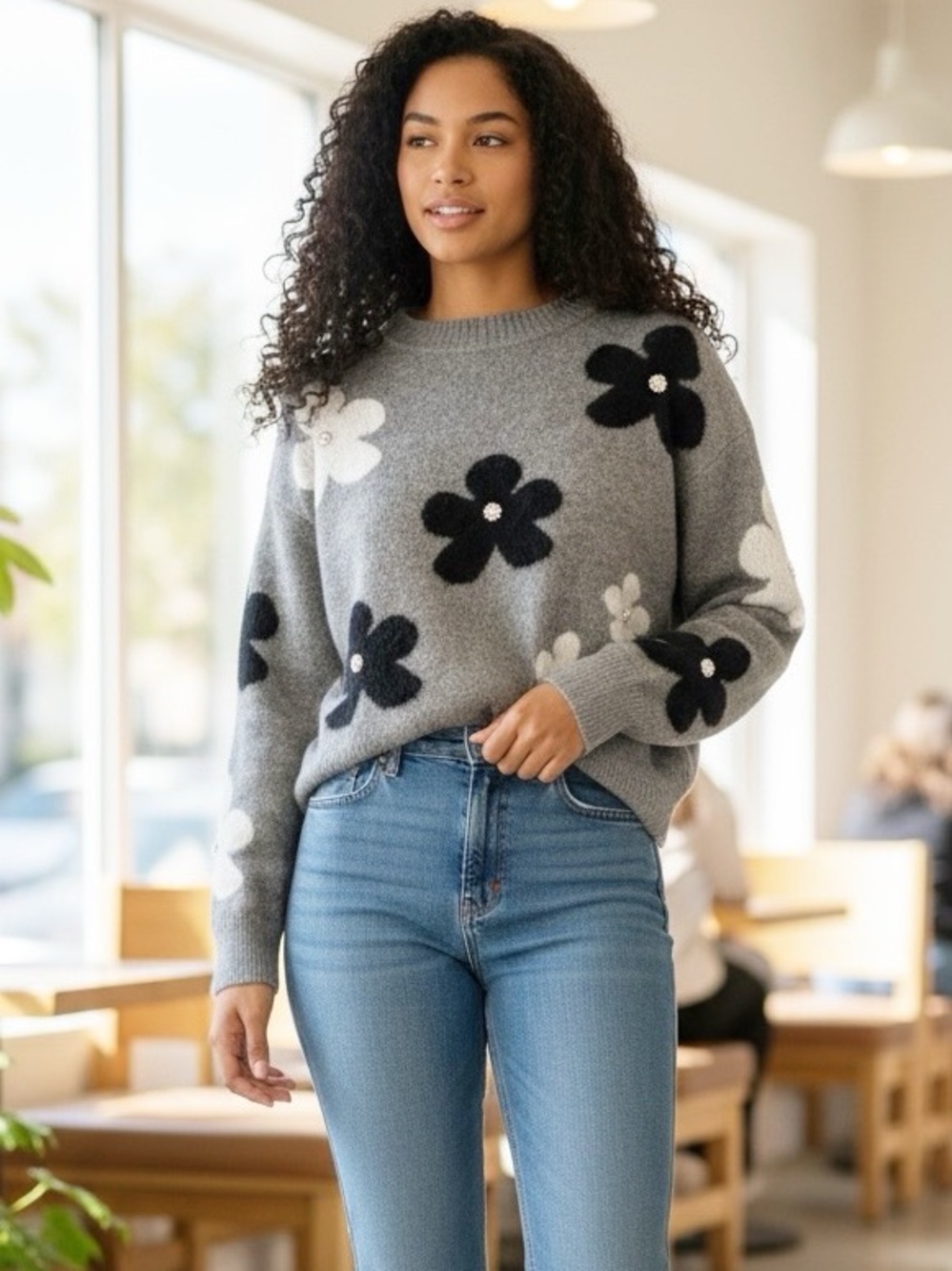 Nanette Lepore Floral Sweater
